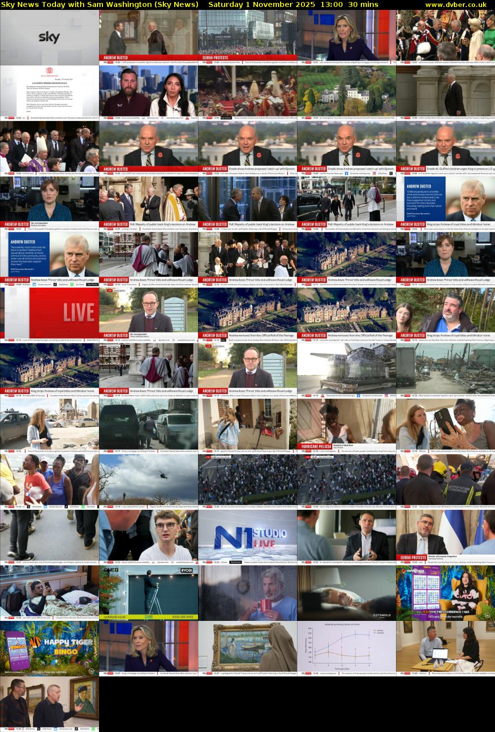 Sky News Today with Sam Washington (Sky News) Saturday 1 November 2025 13:00 - 13:30