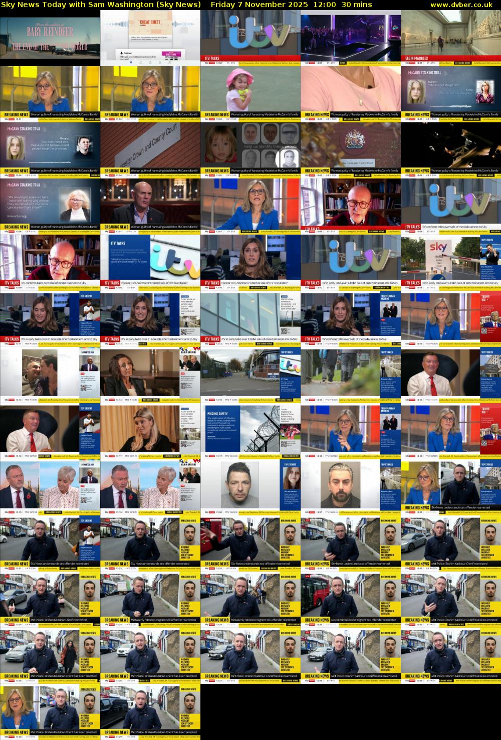 Sky News Today with Sam Washington (Sky News) Friday 7 November 2025 12:00 - 12:30