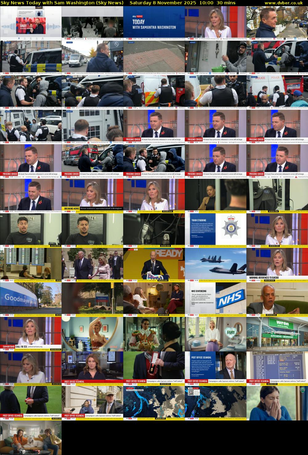 Sky News Today with Sam Washington (Sky News) Saturday 8 November 2025 10:00 - 10:30