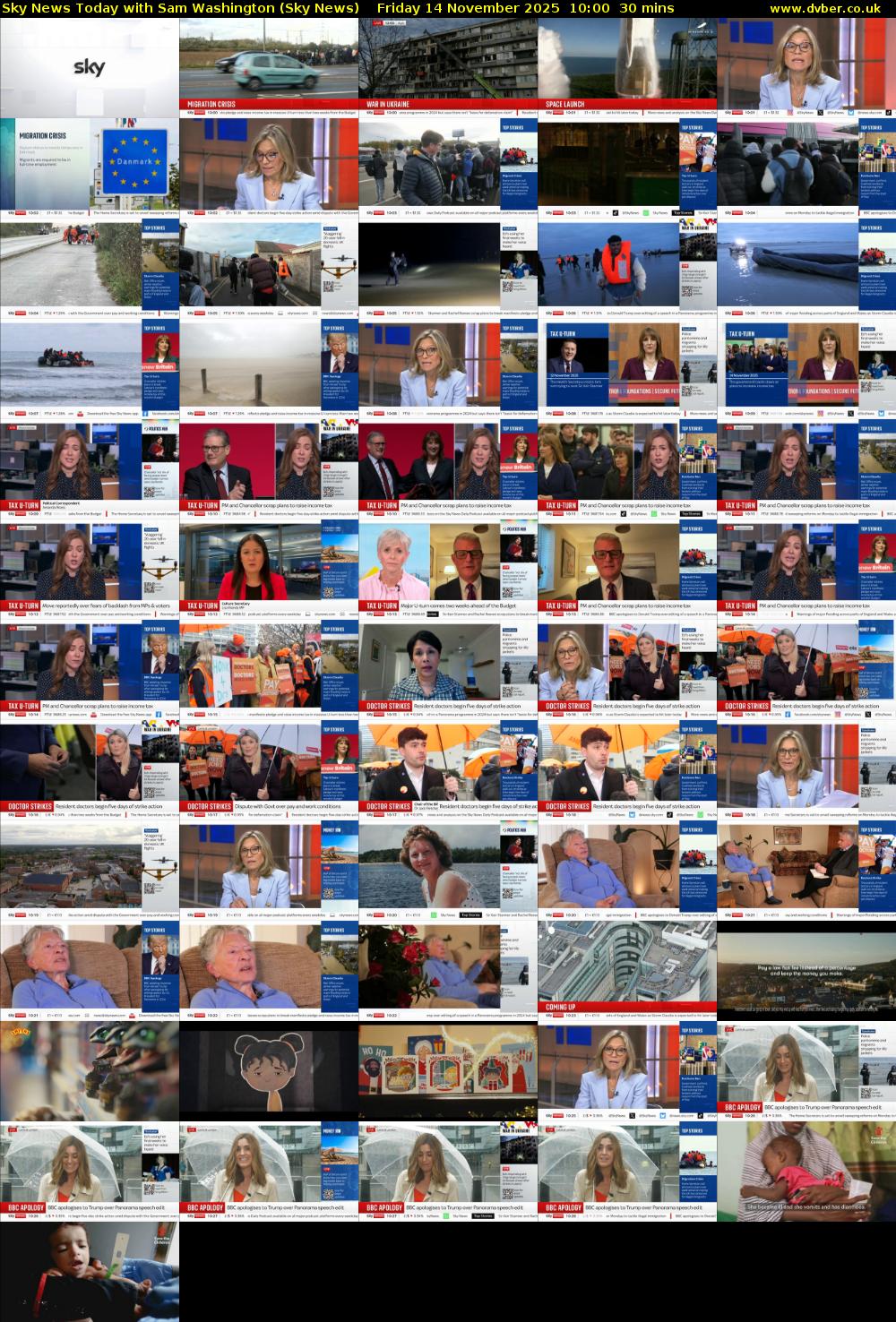 Sky News Today with Sam Washington (Sky News) Friday 14 November 2025 10:00 - 10:30