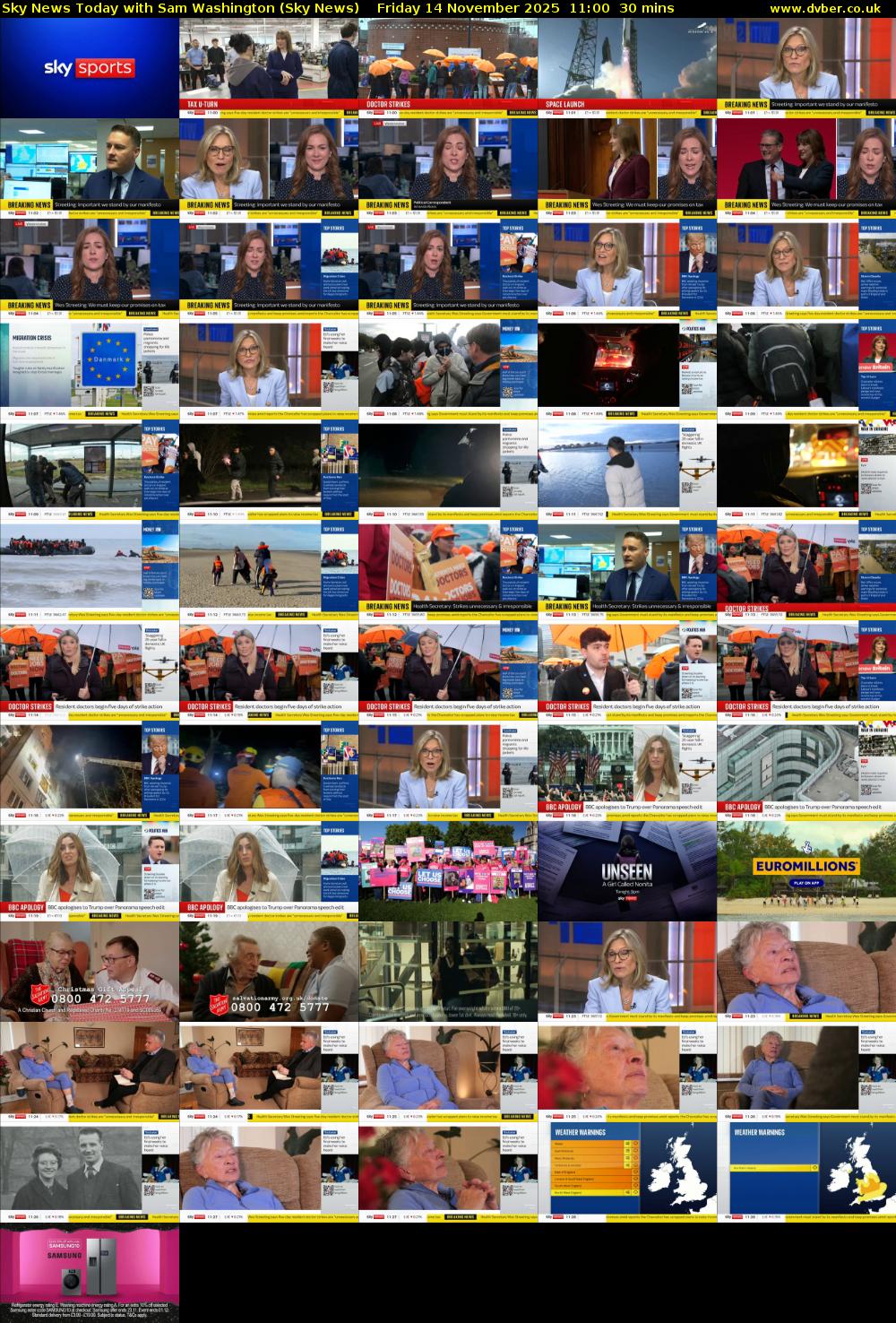 Sky News Today with Sam Washington (Sky News) Friday 14 November 2025 11:00 - 11:30