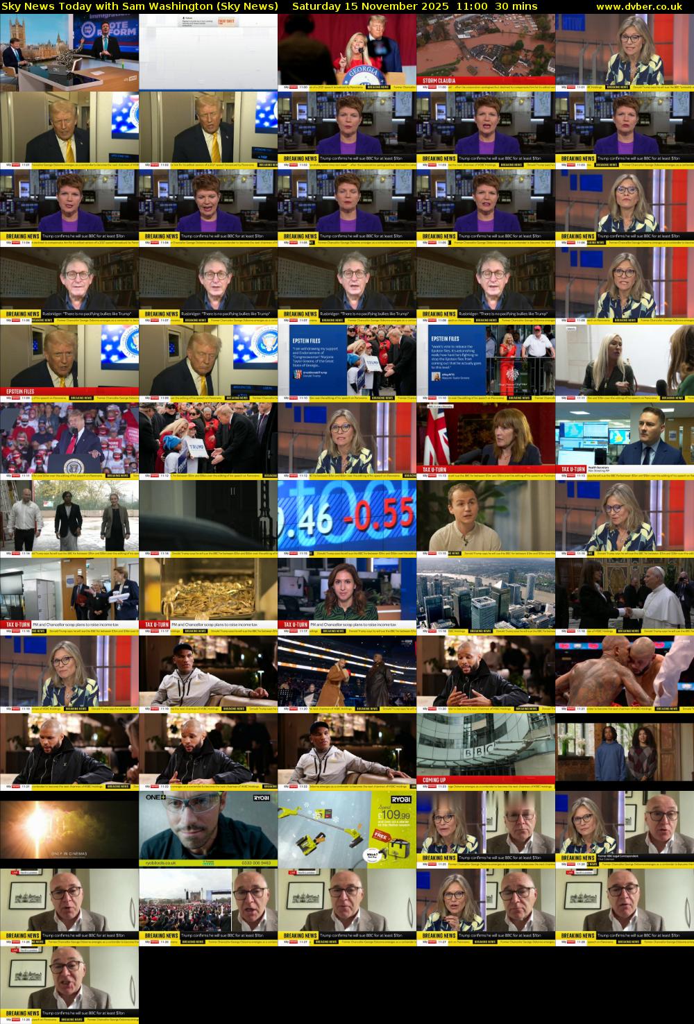 Sky News Today with Sam Washington (Sky News) Saturday 15 November 2025 11:00 - 11:30