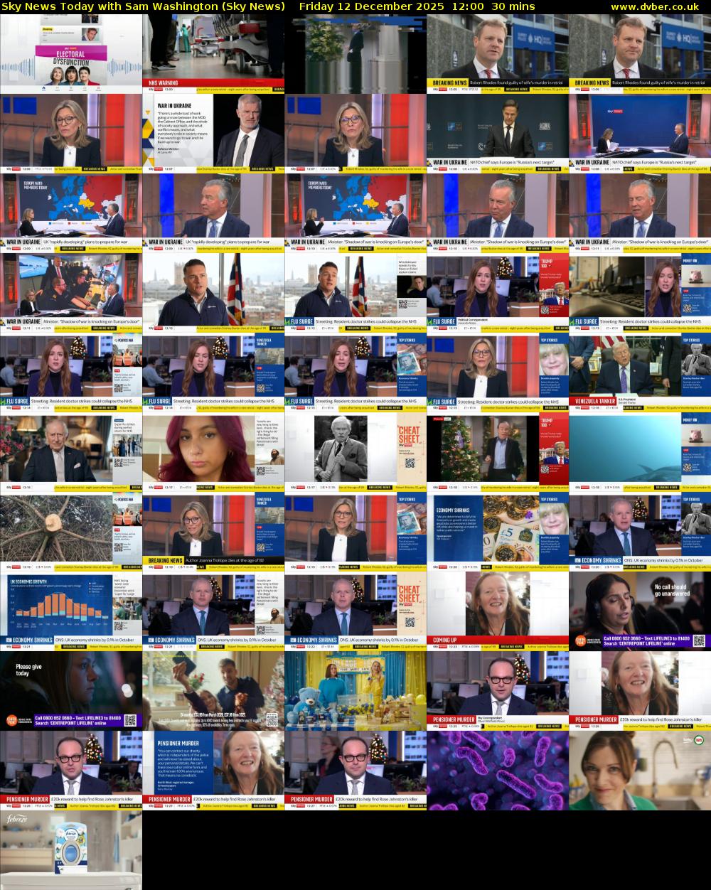 Sky News Today with Sam Washington (Sky News) Friday 12 December 2025 12:00 - 12:30