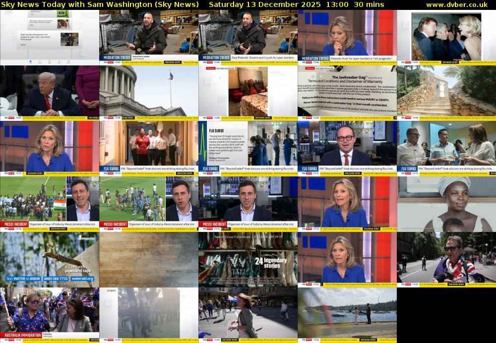 Sky News Today with Sam Washington (Sky News) Saturday 13 December 2025 13:00 - 13:30