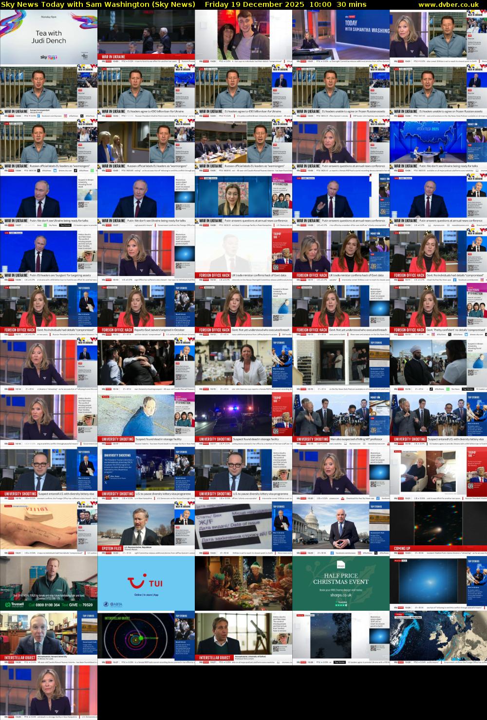 Sky News Today with Sam Washington (Sky News) Friday 19 December 2025 10:00 - 10:30