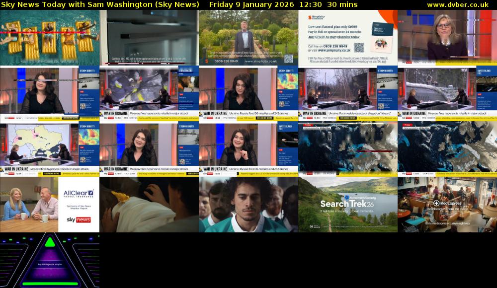 Sky News Today with Sam Washington (Sky News) Friday 9 January 2026 12:30 - 13:00
