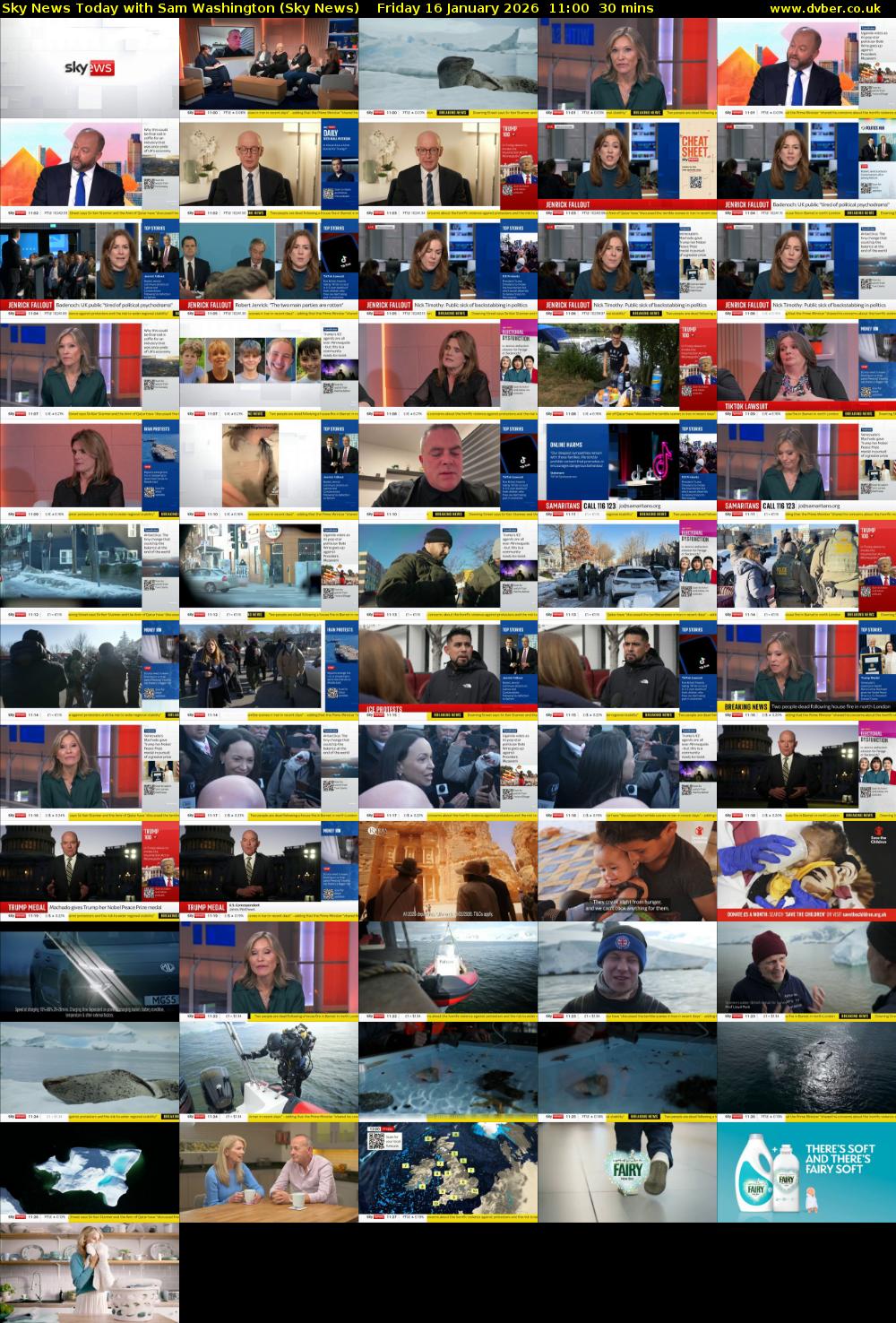 Sky News Today with Sam Washington (Sky News) Friday 16 January 2026 11:00 - 11:30