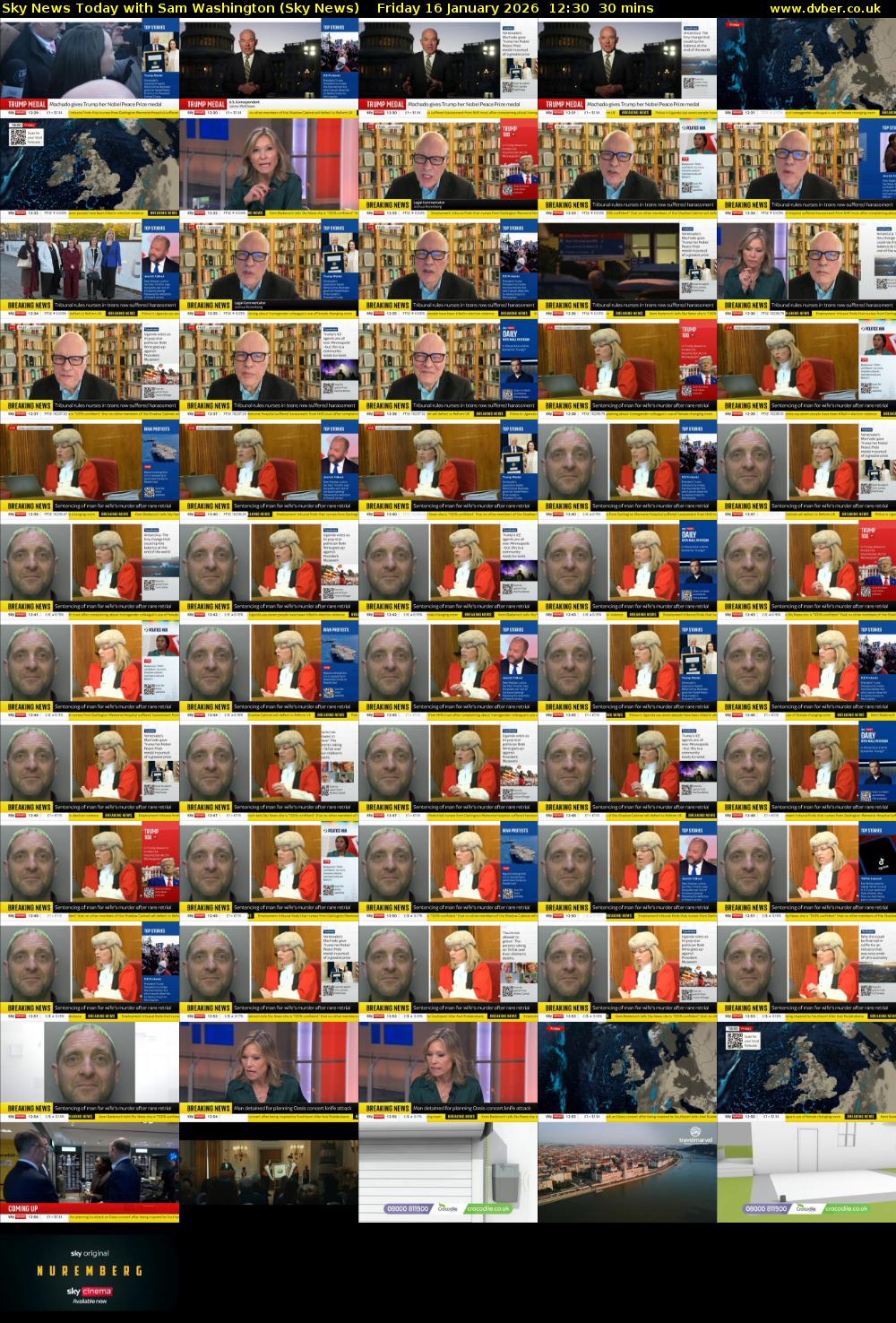 Sky News Today with Sam Washington (Sky News) Friday 16 January 2026 12:30 - 13:00