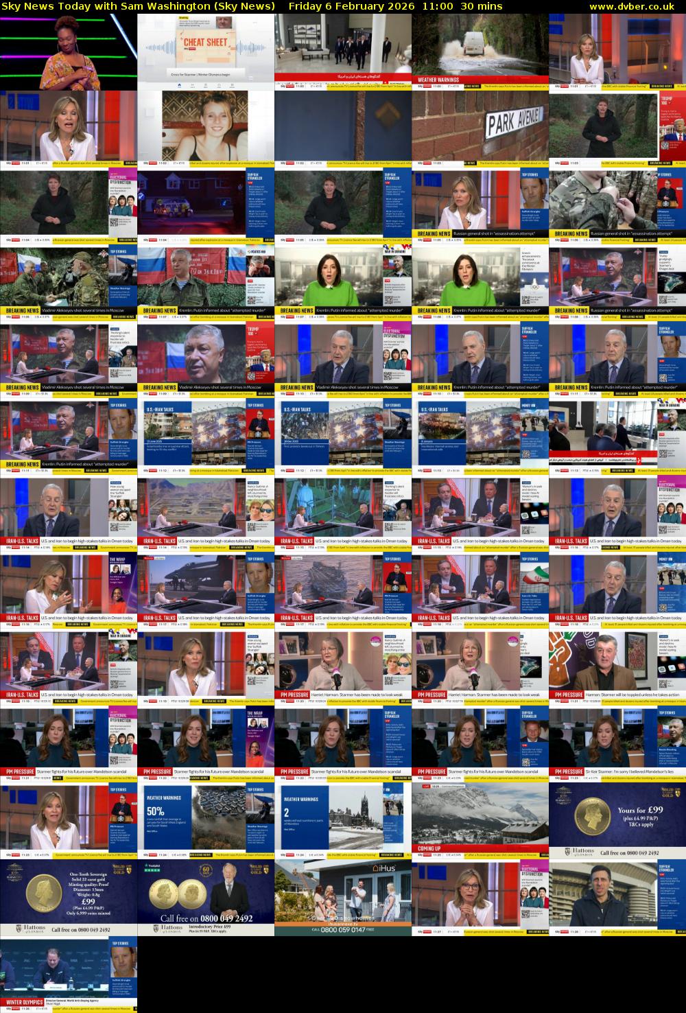 Sky News Today with Sam Washington (Sky News) Friday 6 February 2026 11:00 - 11:30