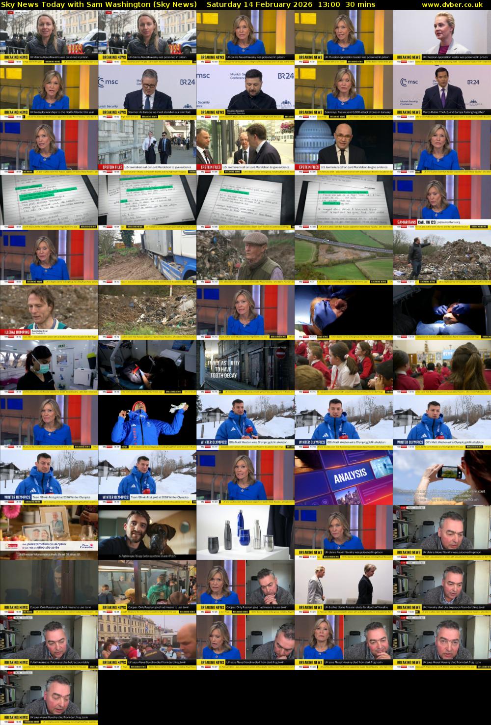 Sky News Today with Sam Washington (Sky News) Saturday 14 February 2026 13:00 - 13:30