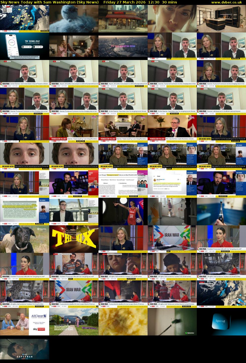 Sky News Today with Sam Washington (Sky News) Friday 27 March 2026 12:30 - 13:00