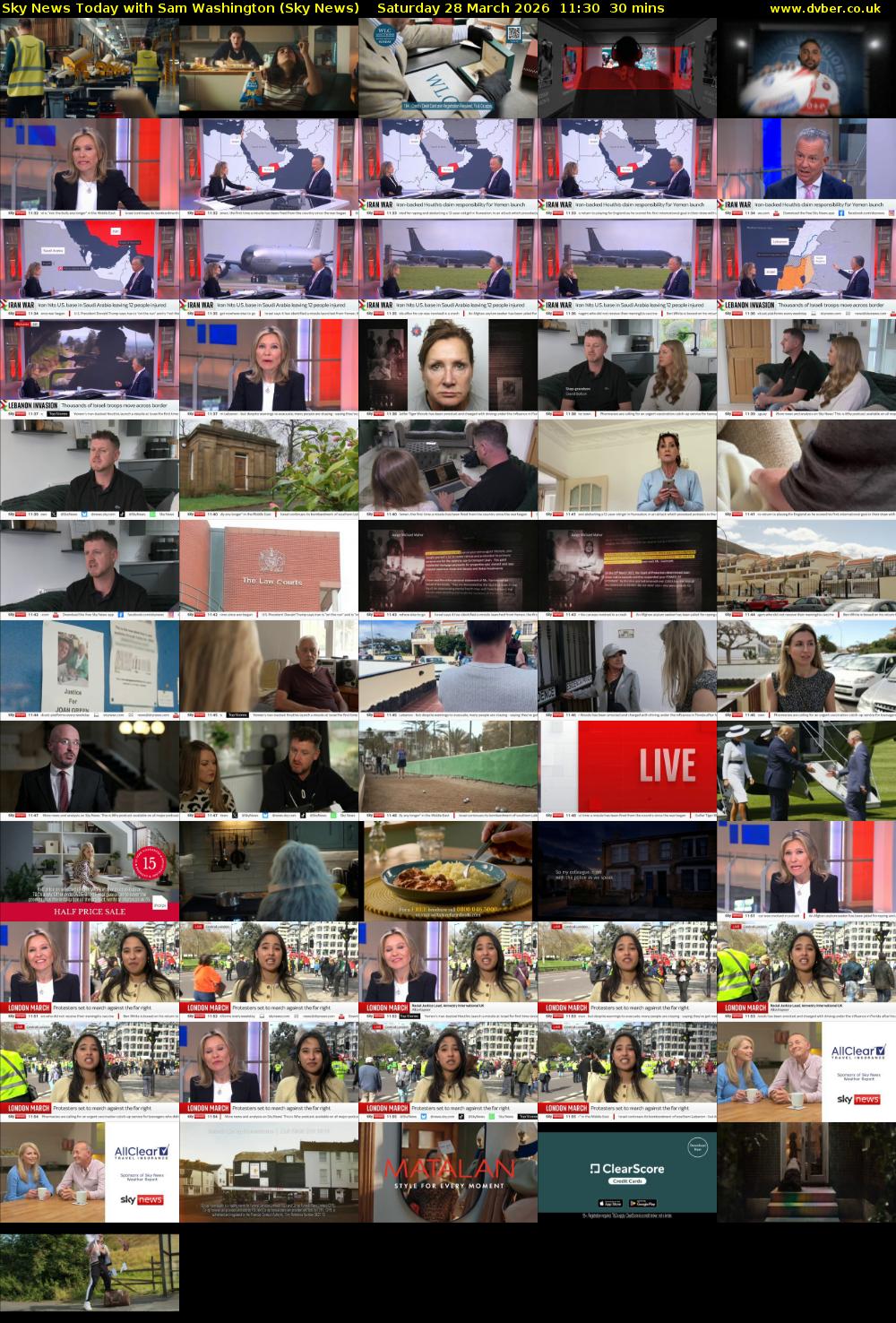 Sky News Today with Sam Washington (Sky News) Saturday 28 March 2026 11:30 - 12:00