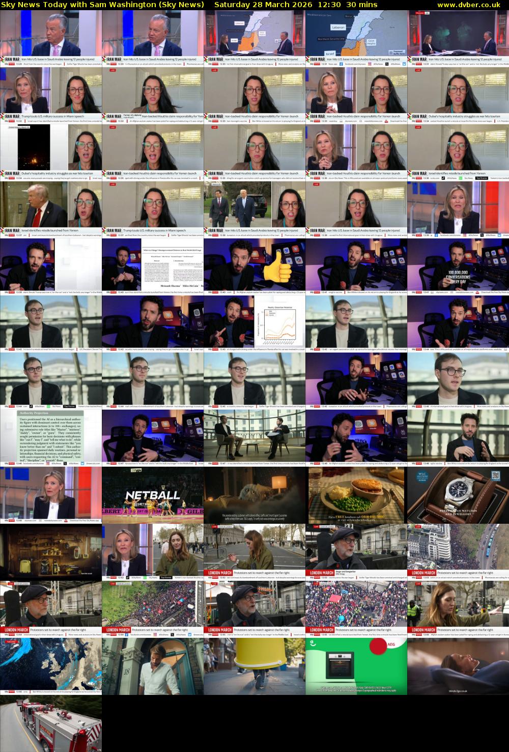 Sky News Today with Sam Washington (Sky News) Saturday 28 March 2026 12:30 - 13:00