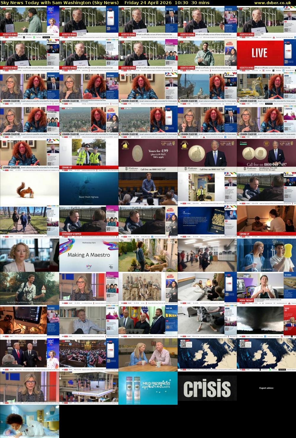 Sky News Today with Sam Washington (Sky News) Friday 24 April 2026 10:30 - 11:00