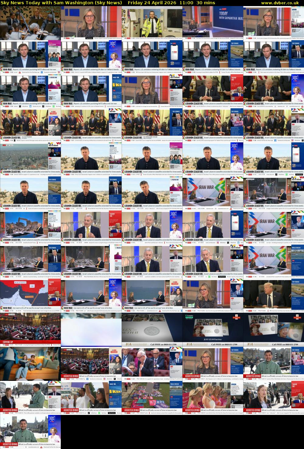 Sky News Today with Sam Washington (Sky News) Friday 24 April 2026 11:00 - 11:30