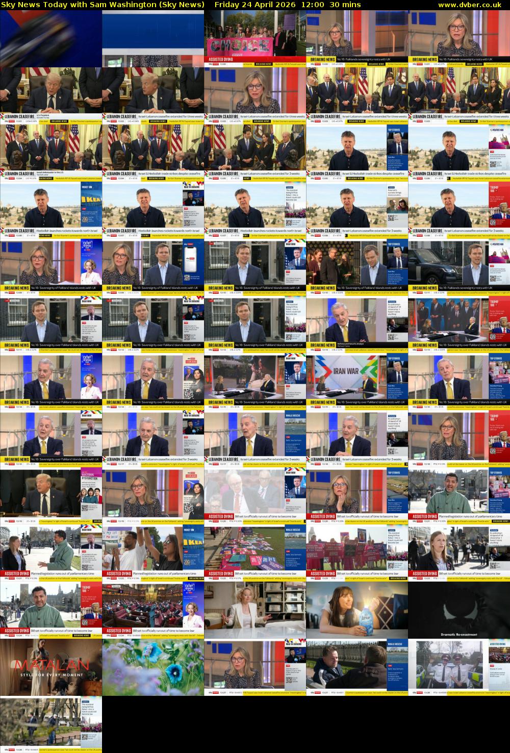 Sky News Today with Sam Washington (Sky News) Friday 24 April 2026 12:00 - 12:30