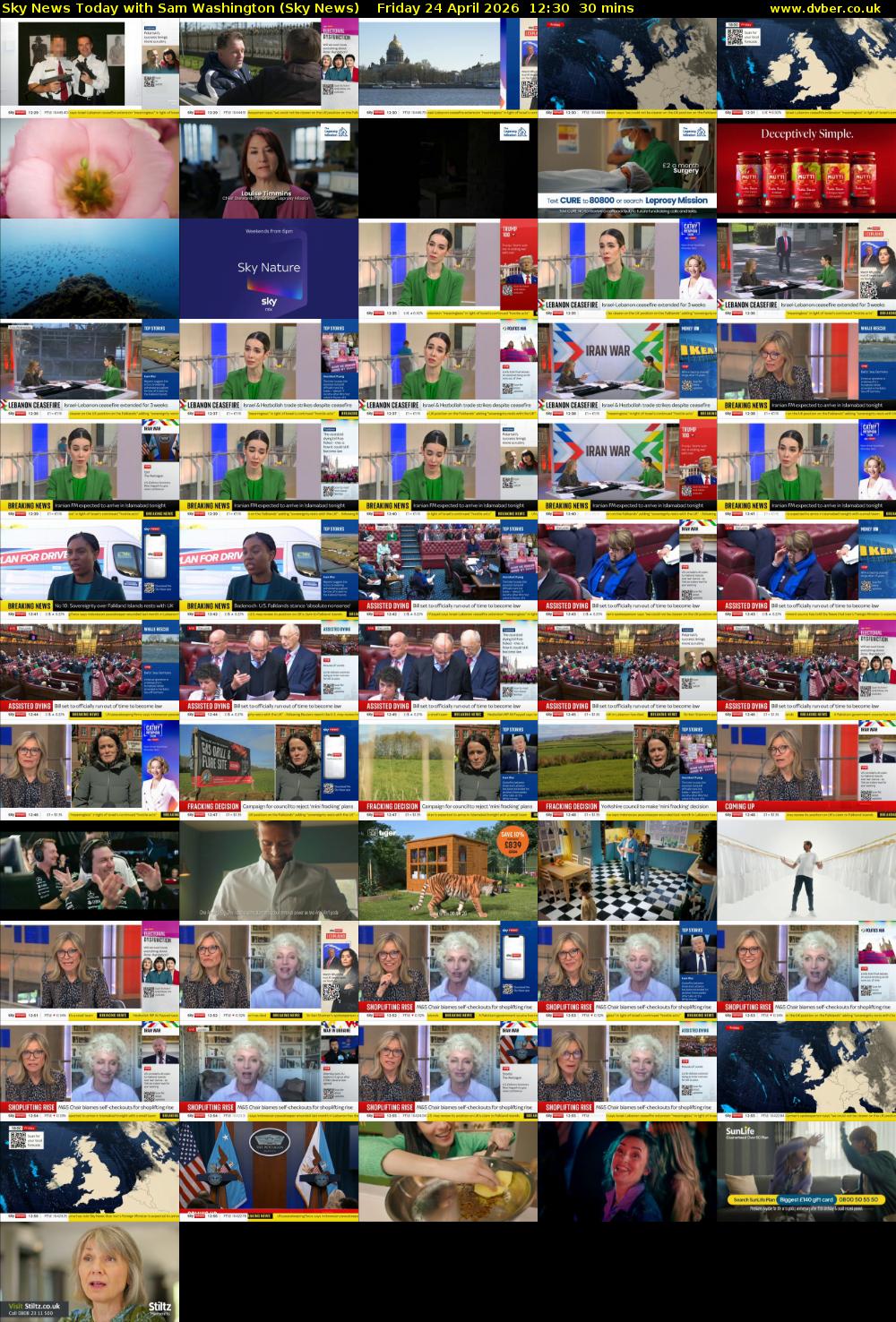 Sky News Today with Sam Washington (Sky News) Friday 24 April 2026 12:30 - 13:00