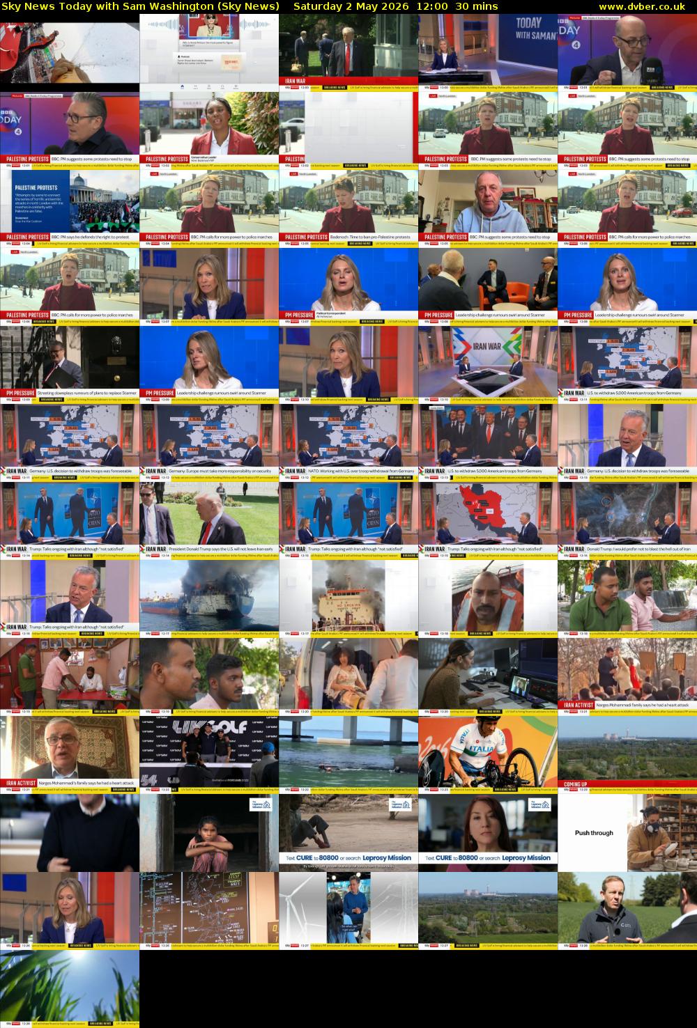 Sky News Today with Sam Washington (Sky News) Saturday 2 May 2026 12:00 - 12:30