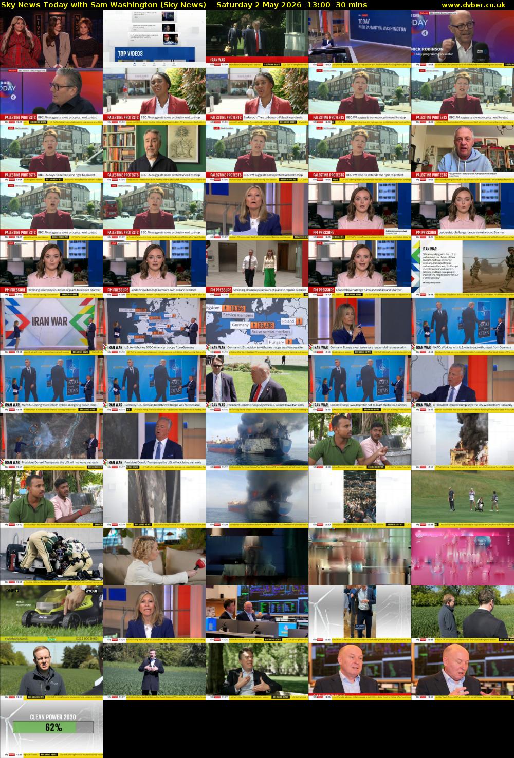 Sky News Today with Sam Washington (Sky News) Saturday 2 May 2026 13:00 - 13:30