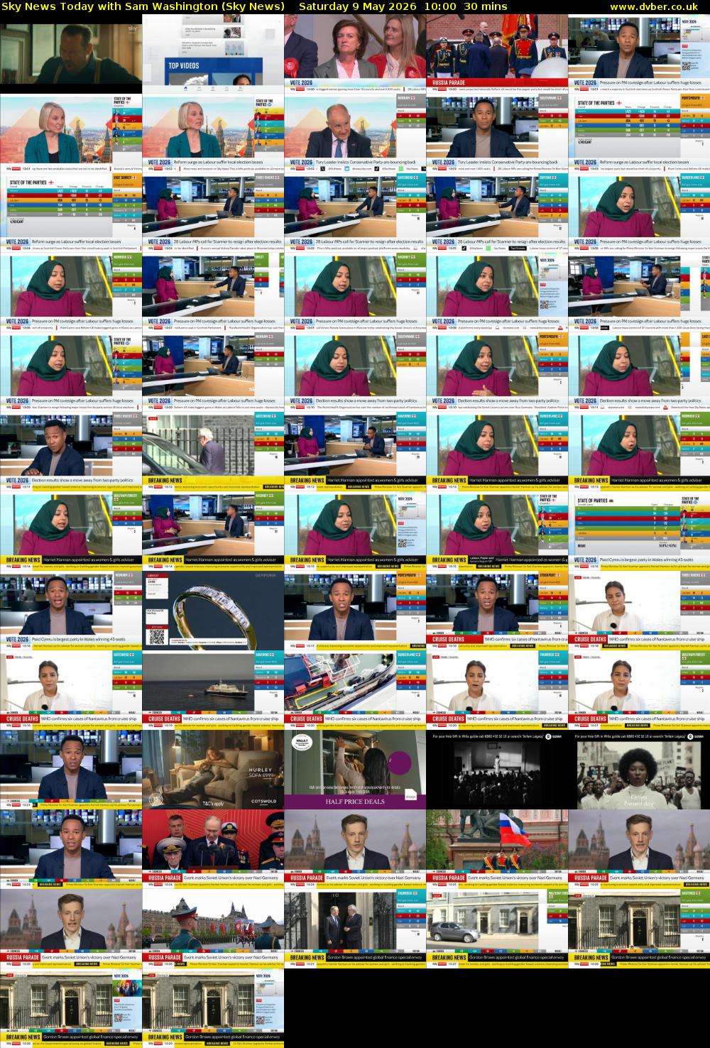 Sky News Today with Sam Washington (Sky News) Saturday 9 May 2026 10:00 - 10:30