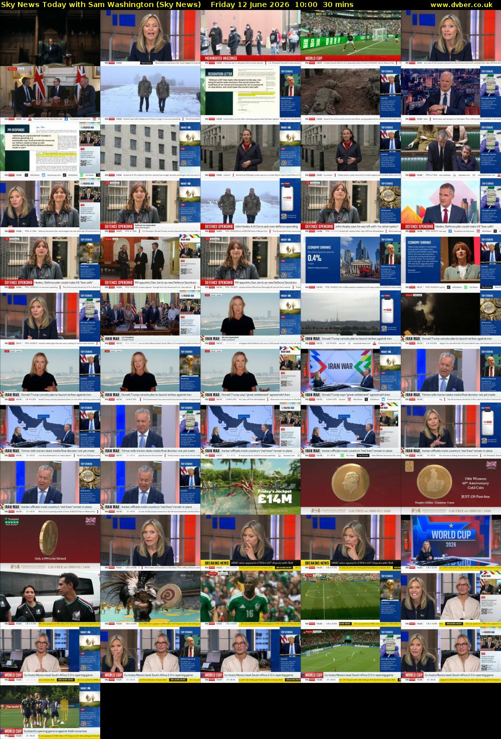 Sky News Today with Sam Washington (Sky News) Friday 12 June 2026 10:00 - 10:30