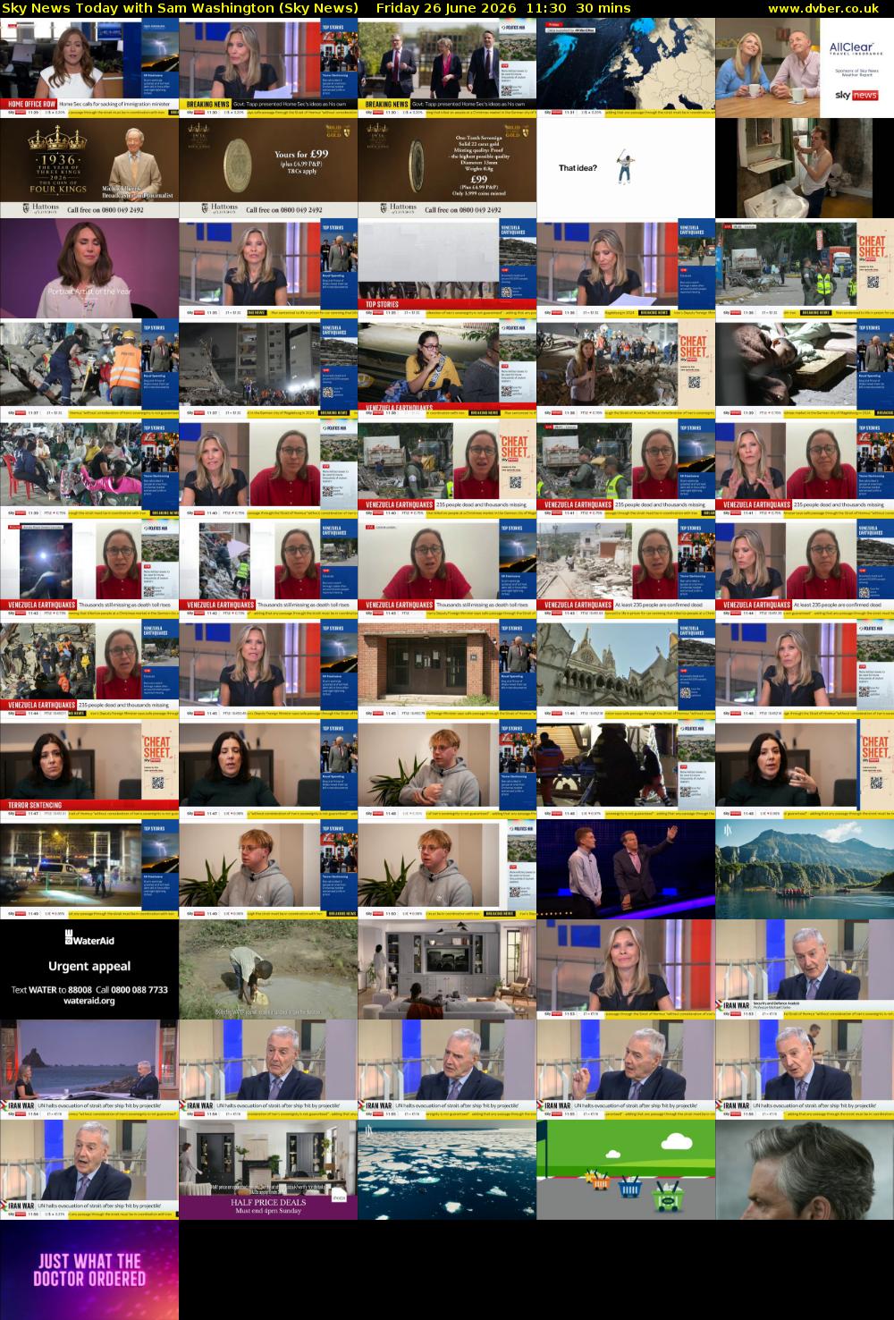 Sky News Today with Sam Washington (Sky News) Friday 26 June 2026 11:30 - 12:00