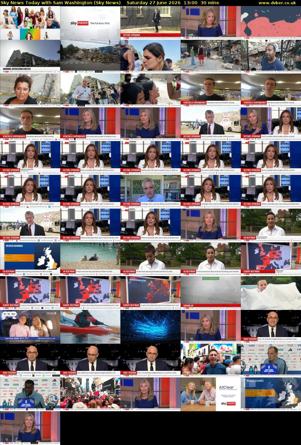 Sky News Today with Sam Washington (Sky News) Saturday 27 June 2026 13:00 - 13:30