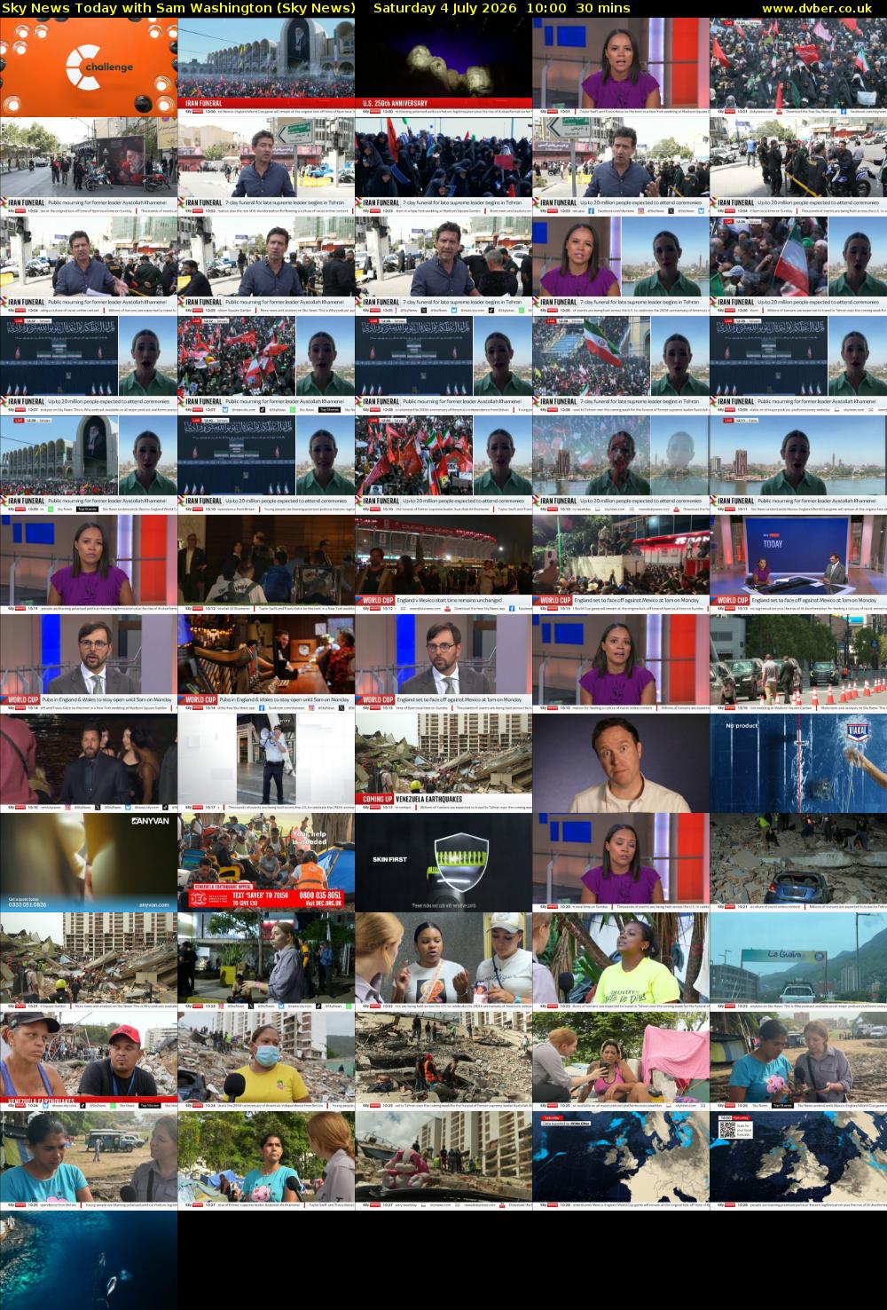 Sky News Today with Sam Washington (Sky News) Saturday 4 July 2026 10:00 - 10:30