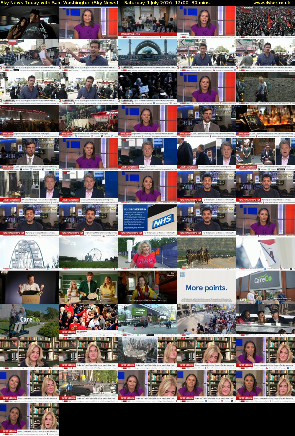 Sky News Today with Sam Washington (Sky News) Saturday 4 July 2026 12:00 - 12:30