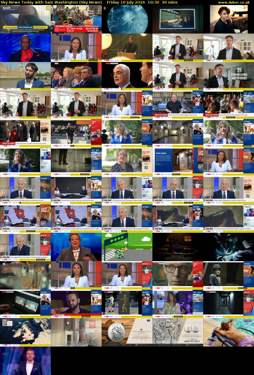 Sky News Today with Sam Washington (Sky News) Friday 10 July 2026 10:30 - 11:00