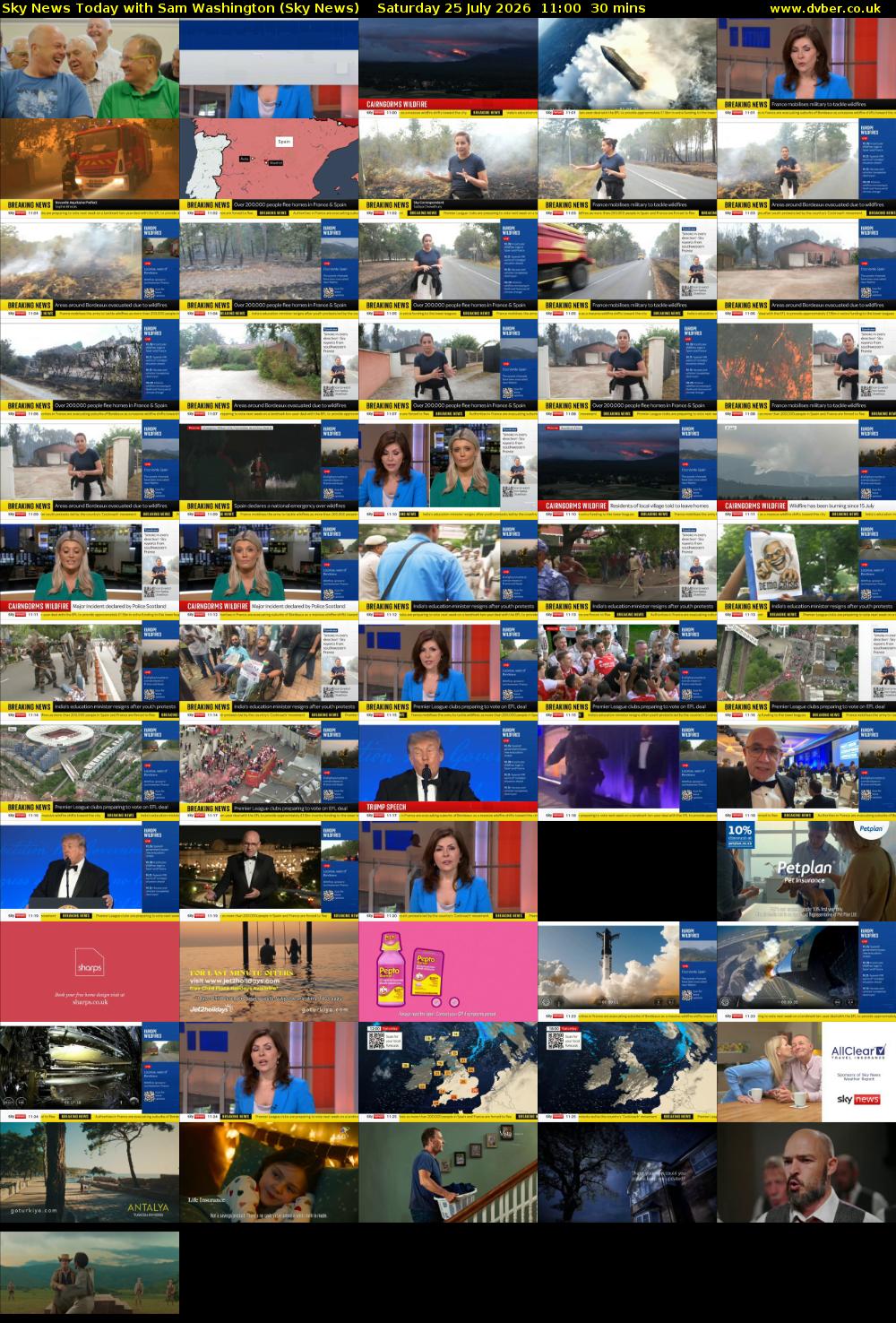 Sky News Today with Sam Washington (Sky News) Saturday 25 July 2026 11:00 - 11:30