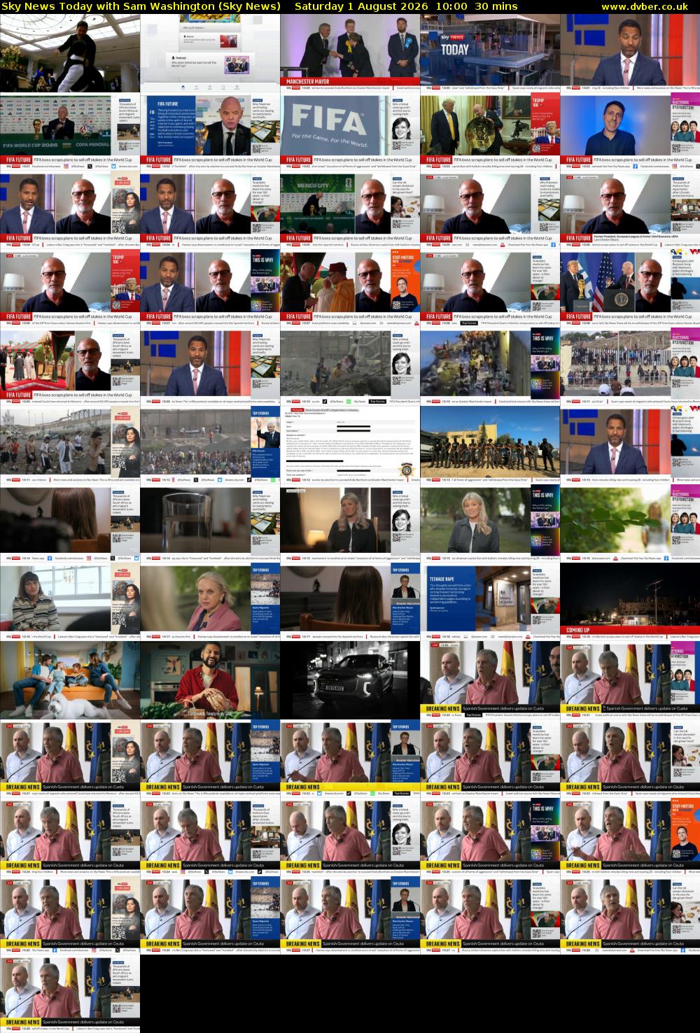 Sky News Today with Sam Washington (Sky News) Saturday 1 August 2026 10:00 - 10:30