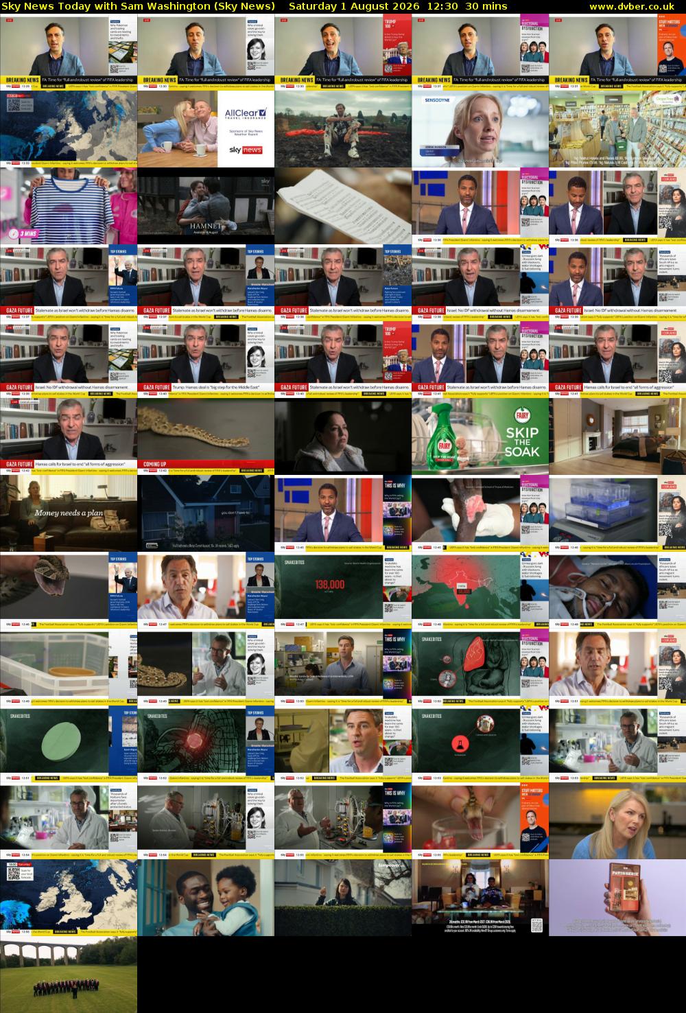Sky News Today with Sam Washington (Sky News) Saturday 1 August 2026 12:30 - 13:00