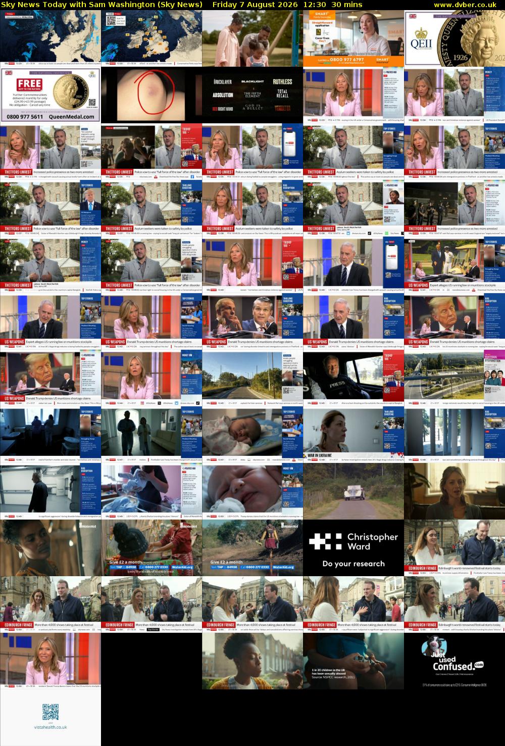 Sky News Today with Sam Washington (Sky News) Friday 7 August 2026 12:30 - 13:00