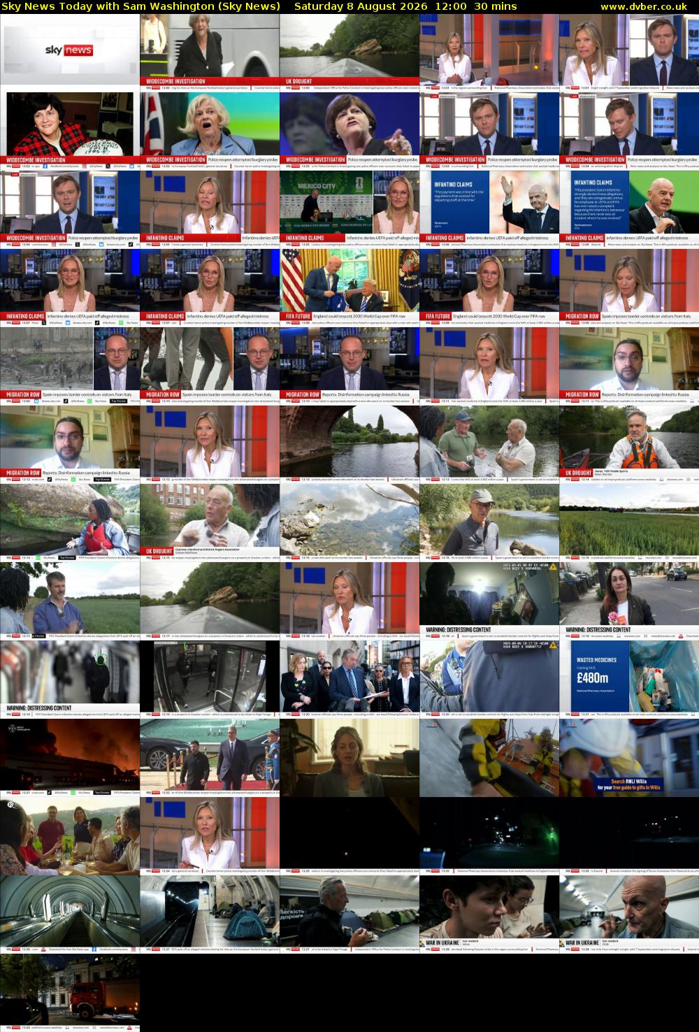 Sky News Today with Sam Washington (Sky News) Saturday 8 August 2026 12:00 - 12:30