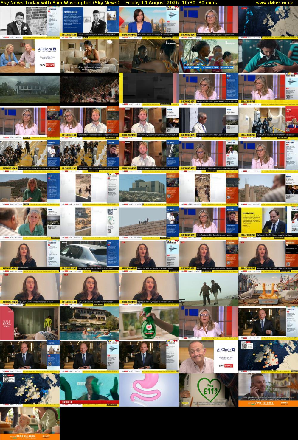 Sky News Today with Sam Washington (Sky News) Friday 14 August 2026 10:30 - 11:00
