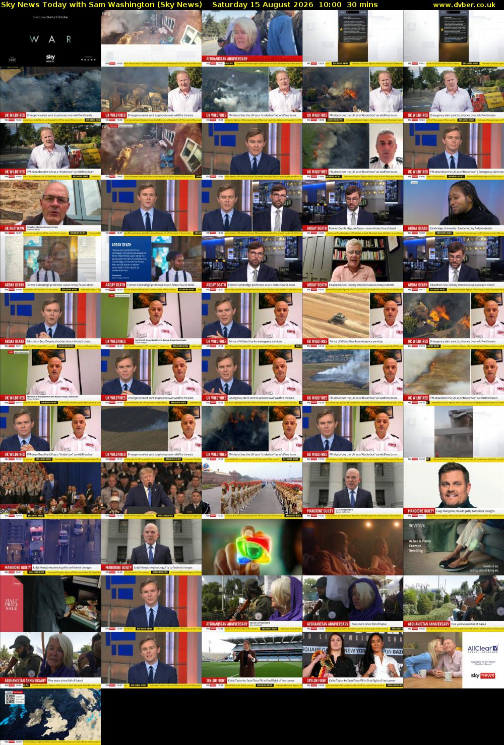 Sky News Today with Sam Washington (Sky News) Saturday 15 August 2026 10:00 - 10:30