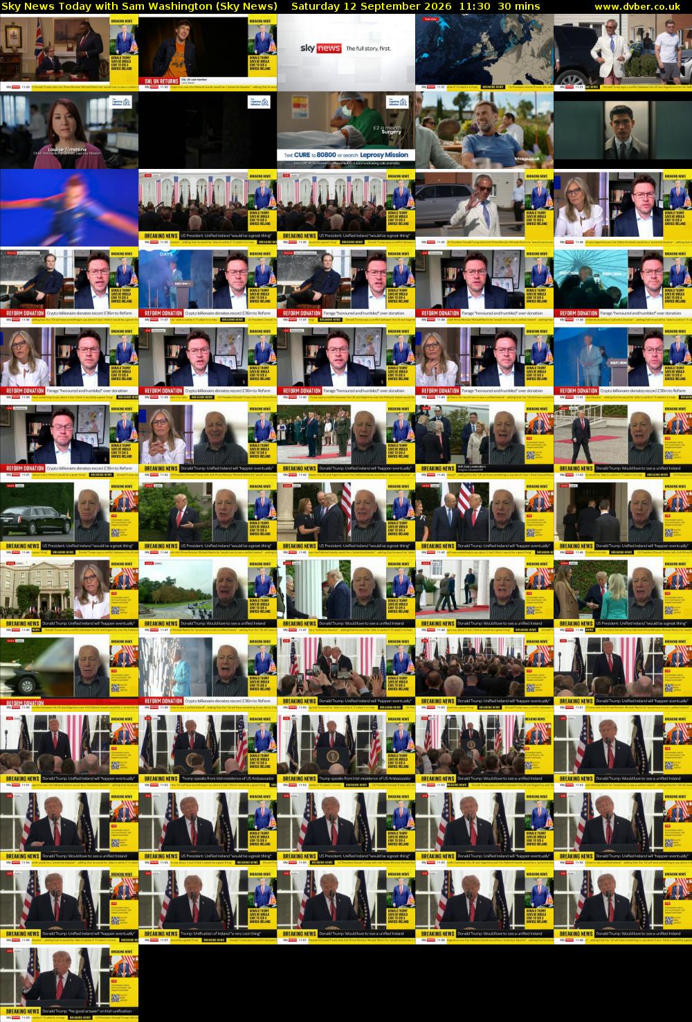 Sky News Today with Sam Washington (Sky News) Saturday 12 September 2026 11:30 - 12:00