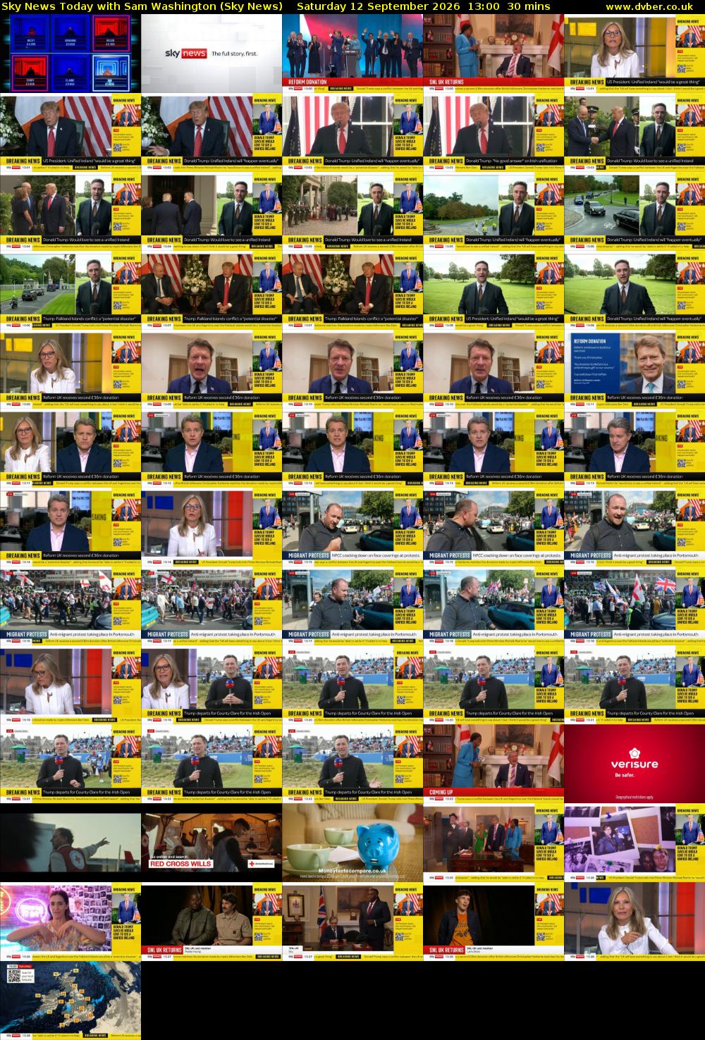 Sky News Today with Sam Washington (Sky News) Saturday 12 September 2026 13:00 - 13:30