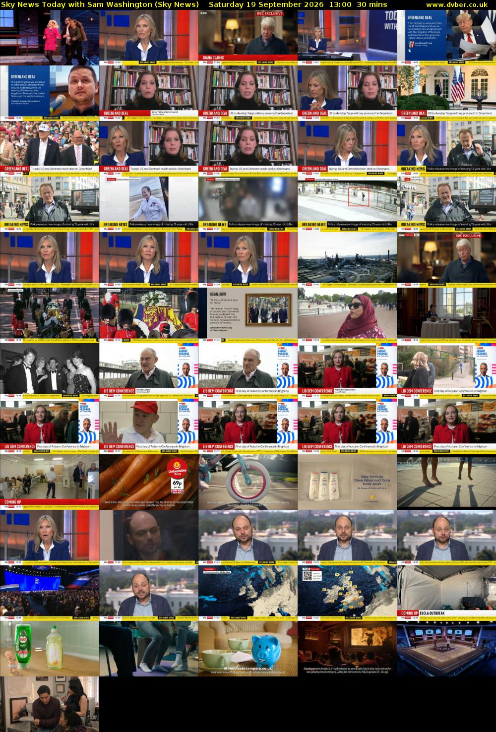 Sky News Today with Sam Washington (Sky News) Saturday 19 September 2026 13:00 - 13:30