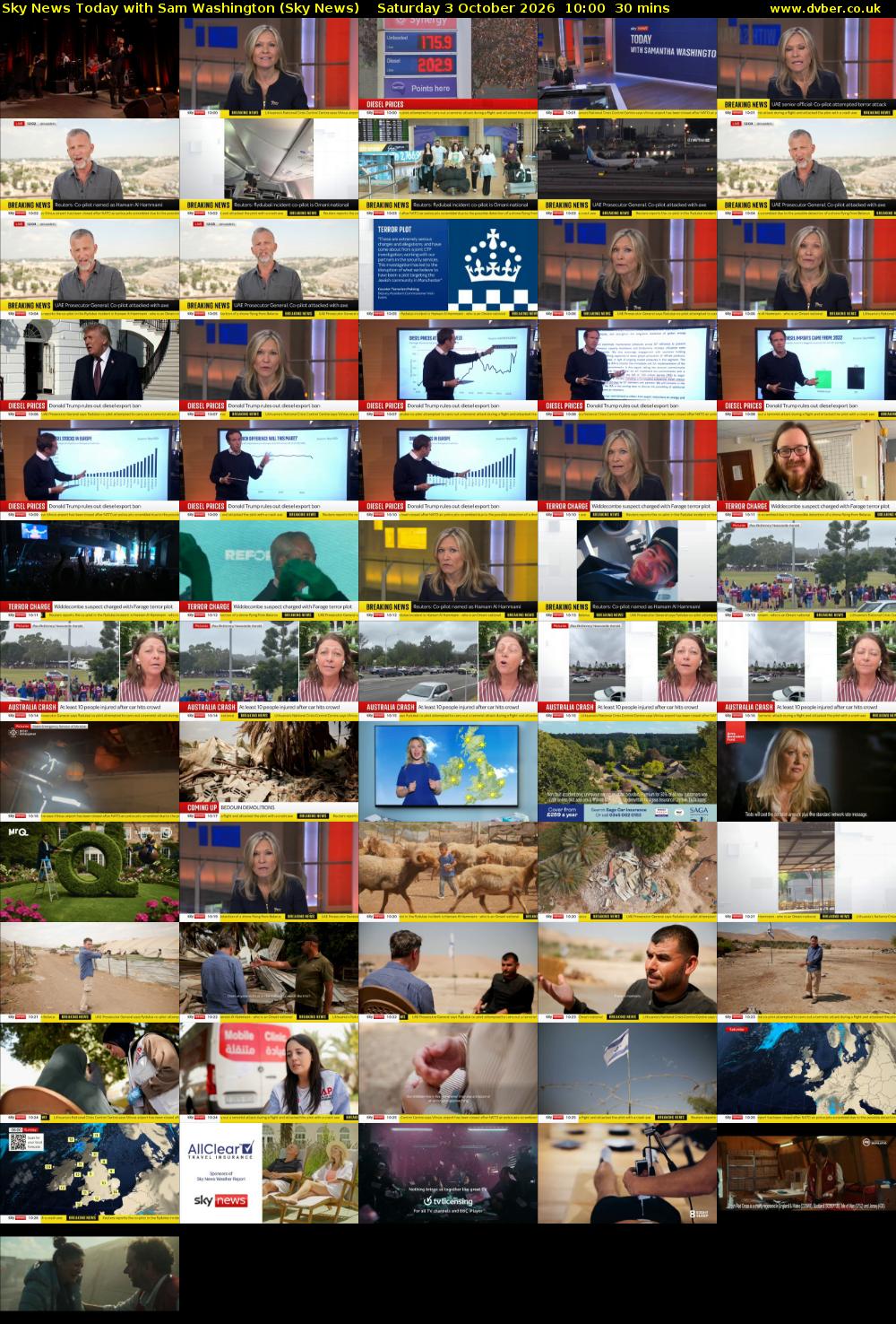 Sky News Today with Sam Washington (Sky News) Saturday 3 October 2026 10:00 - 10:30