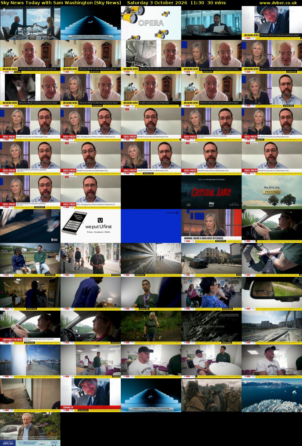 Sky News Today with Sam Washington (Sky News) Saturday 3 October 2026 11:30 - 12:00
