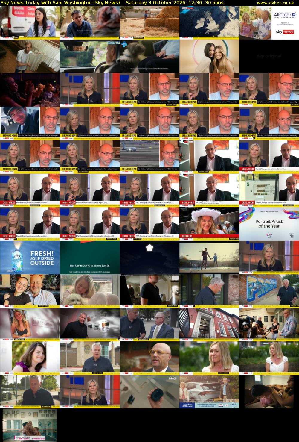 Sky News Today with Sam Washington (Sky News) Saturday 3 October 2026 12:30 - 13:00