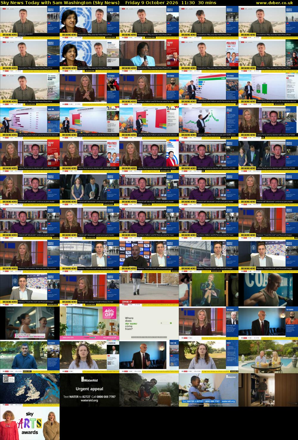 Sky News Today with Sam Washington (Sky News) Friday 9 October 2026 11:30 - 12:00