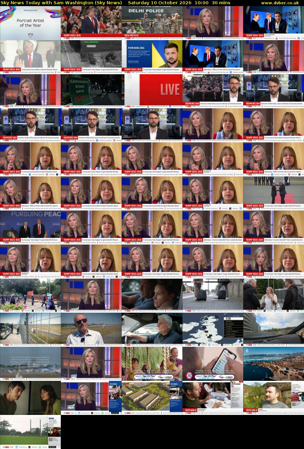 Sky News Today with Sam Washington (Sky News) Saturday 10 October 2026 10:00 - 10:30