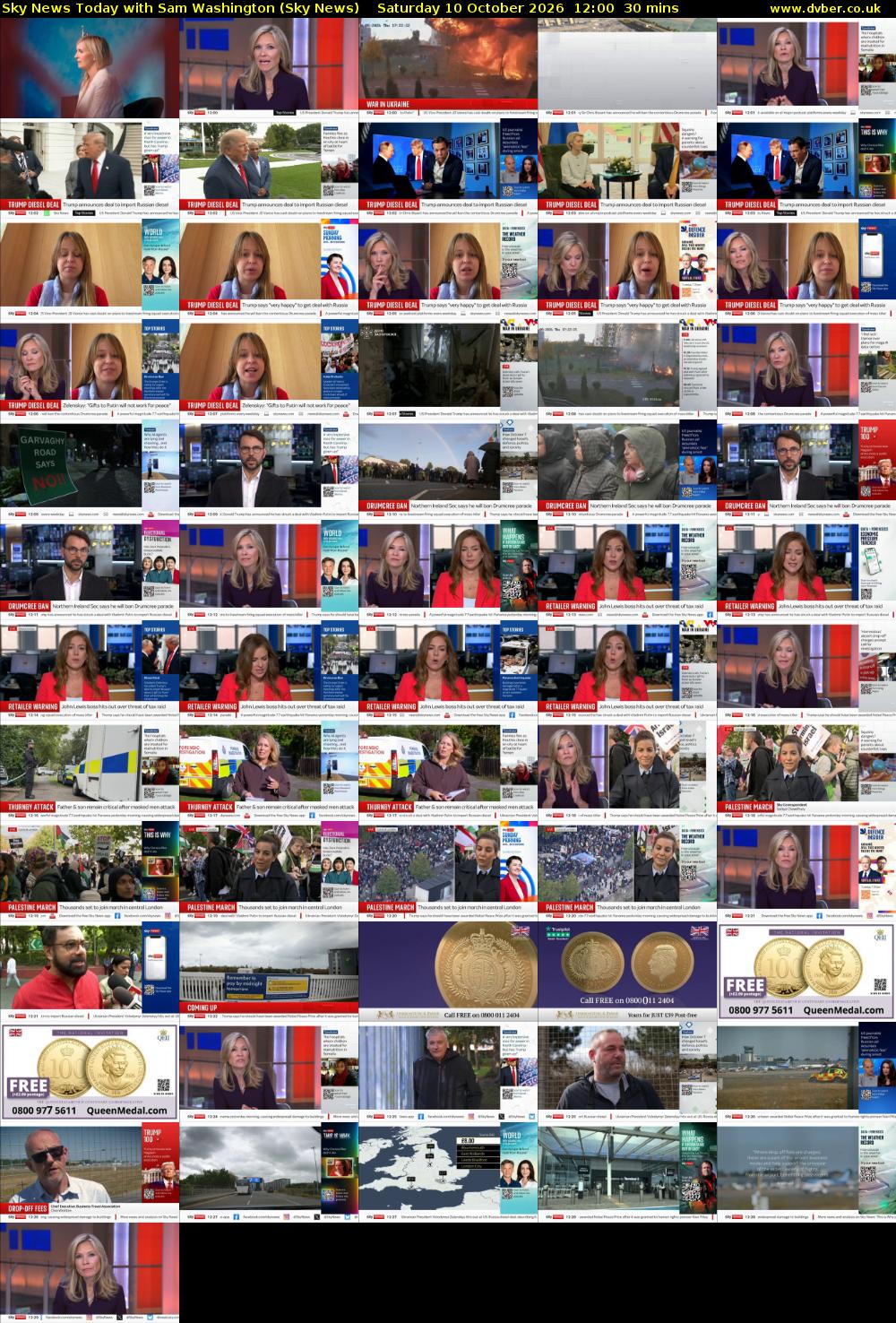 Sky News Today with Sam Washington (Sky News) Saturday 10 October 2026 12:00 - 12:30