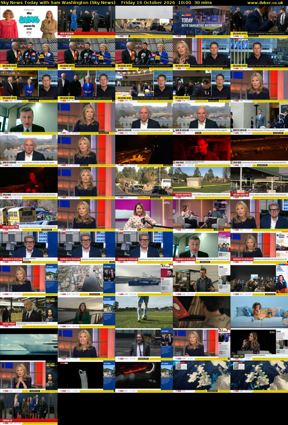 Sky News Today with Sam Washington (Sky News) Friday 16 October 2026 10:00 - 10:30