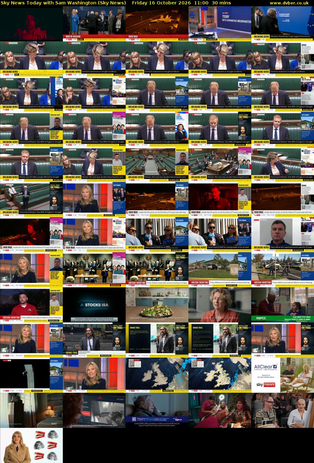 Sky News Today with Sam Washington (Sky News) Friday 16 October 2026 11:00 - 11:30