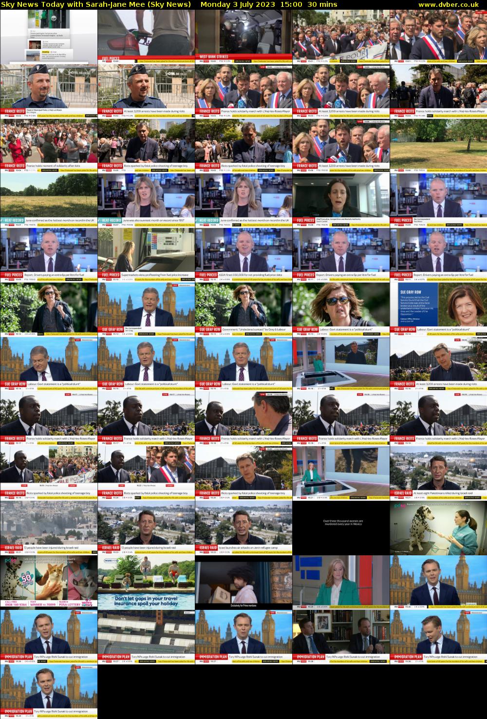 Sky News Today with Sarah-Jane Mee (Sky News) Monday 3 July 2023 15:00 - 15:30