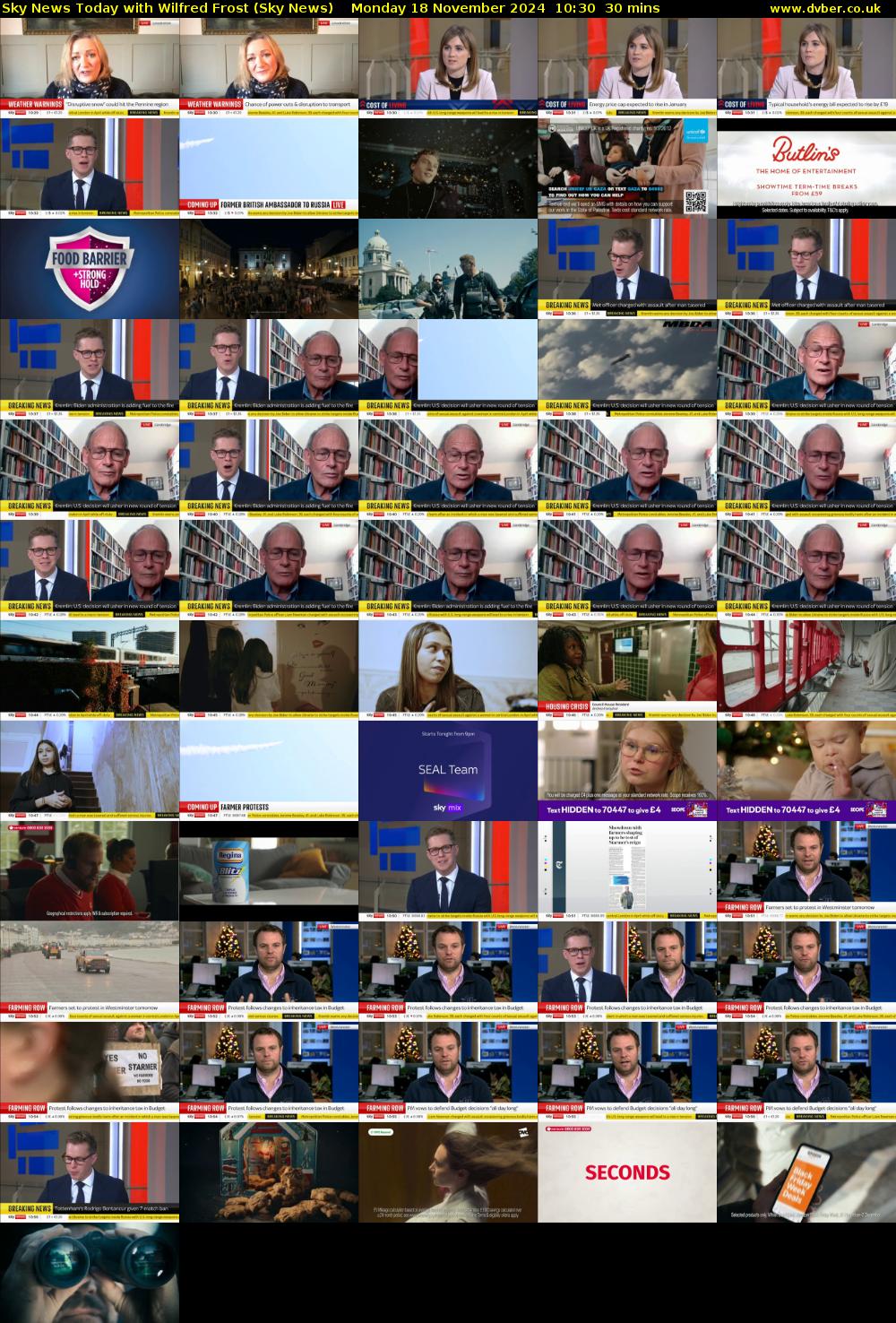 Sky News Today with Wilfred Frost (Sky News) Monday 18 November 2024 10:30 - 11:00